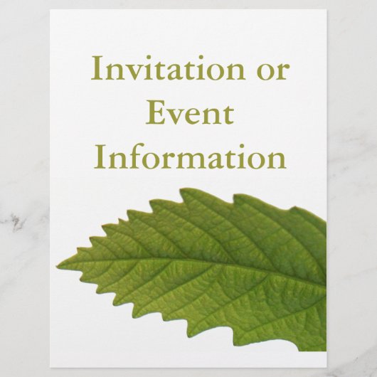 Green Leaf Flyer (Voorkant)