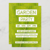 Green Leaf, Garden Party Kaart (Voorkant / Achterkant)