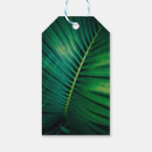Green Leaf Palm Frond Closeup Foto Dank u Cadeaulabel (Achterkant)