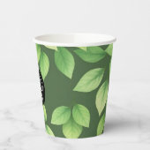 Green Leaf Paper Cup - Aangepaste Logo Papieren Bekers (Links)
