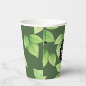 Green Leaf Paper Cup - Aangepaste Logo Papieren Bekers (Rechts)