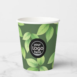Green Leaf Paper Cup - Aangepaste Logo Papieren Bekers
