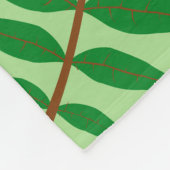 Green Leaf Pattern Fleece Deken (Hoek)