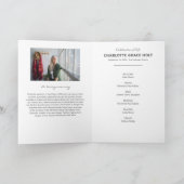 Green Leaf Print Photo Memorial Programme Programma (Binnen)