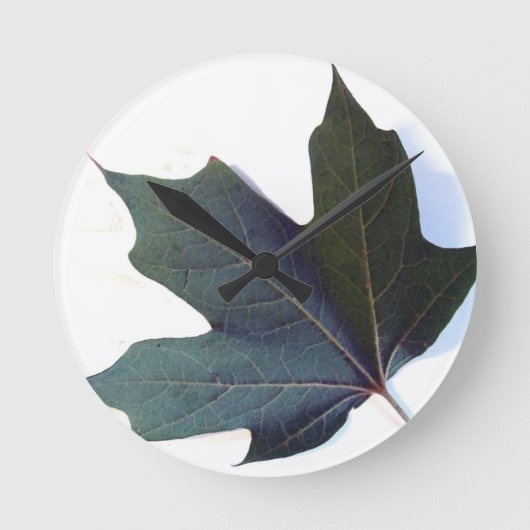 Green Leaf Ronde Klok (Voorkant)