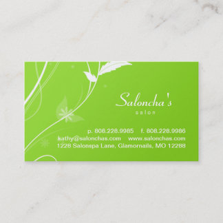 Green Leaf Salon Spa of Landscaping Visitekaartje