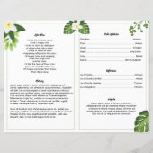 GREEN LEAF | Sjabloon van het begrafenisprogramma (Achterkant)