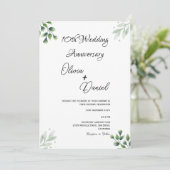 Green Leaf' Standard 10th Wedding Anniversary  Kaart (Staand voorkant)