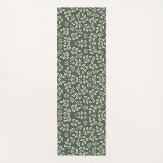 Green Leaf Toile Yoga Mat (Voorkant)
