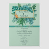 Green Leaf Tropical After Wedding Invitation (Recto)