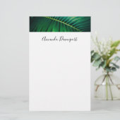Green Leaf Tropical Forest Natuur Foto Briefpapier (Staand voorkant)
