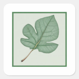 Green Leaf Vierkante Sticker