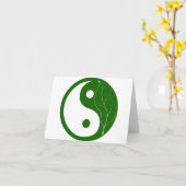 Green Leaf Yin Yang Kaart (Gele Bloem)