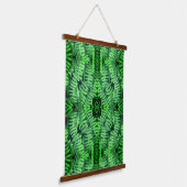 Green Leafy Ferns Natuur Abstract Hangend Wandkleed (Gebogen)