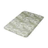 Green Leafy Garden Floral Pattern Badmat (Gekanteld)