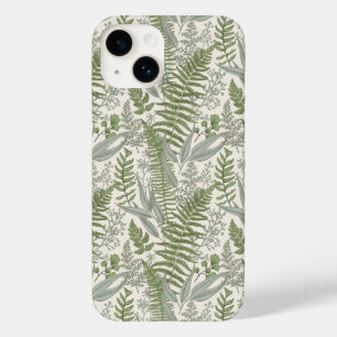 Green Leafy Garden Floral Pattern Case-Mate iPhone 14 Hoesje