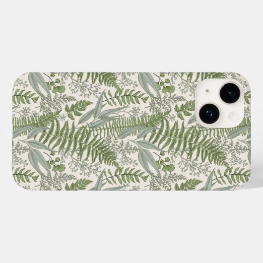 Green Leafy Garden Floral Pattern Case-Mate iPhone Case (Achterkant (horizontaal))
