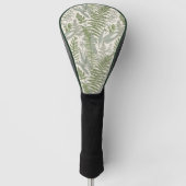 Green Leafy Garden Floral Pattern Golfheadcover (Voorkant)
