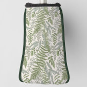 Green Leafy Garden Floral Pattern Golfheadcover (Draai 90)