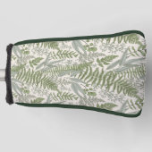 Green Leafy Garden Floral Pattern Golfheadcover (Voorkant)