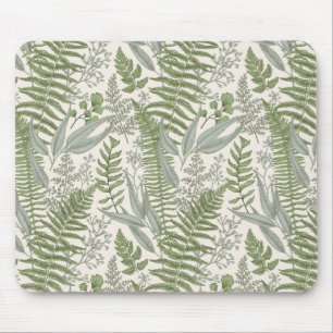 Green Leafy Garden Floral Pattern Muismat