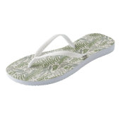 Green Leafy Garden Floral Pattern Teenslippers (Schuin)