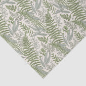 Green Leafy Garden Floral Pattern Tissuepapier (Detail)