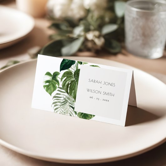 Green Leafy Palm Tropical Foliage Wedding