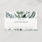 Green Leafy Tropical Foliage Fern Appointment Visitekaartje (Voorkant)