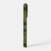 Green Leather Tooled with Gold Snowflakes Initials (Côté droit)