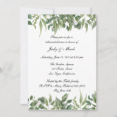 Green Leaves Greenery Foliage Rehearsal Dinner Kaart (Voorkant)
