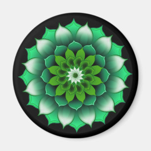 Green Leaves Mandala Magnet Magneet