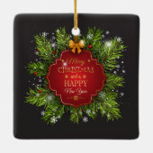 Green Leaves Ornament Kerstmis | Versiering (Achterkant)