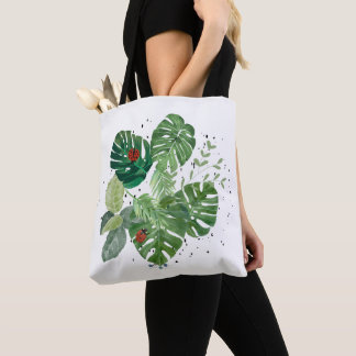 Green Leaves Spring Design - minimalistisch Draagtas