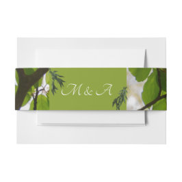 Green Leaves Wedding Belly Band Uitnodigingen Wikkel