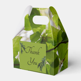 Green Leaves Wedding Gable Favoriete Box Bedankdoosjes