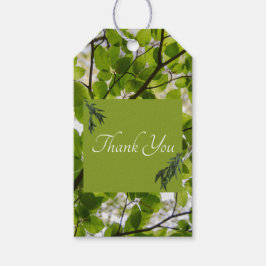 Green Leaves Wedding Gift Label Cadeaulabel