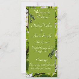 Green Leaves Wedding Programme