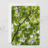 Green Leaves Wedding RSVP Response Kaart (Achterkant)