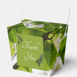 Green Leaves Wedding Takeout Favoriete Box Bedankdoosjes