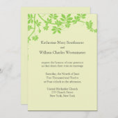 Green Léger Et Chartreuse Invitations De Mariage (Devant / Derrière)
