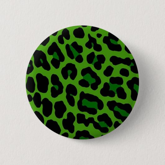 Green Leopard Pin Ronde Button 5,7 Cm (Voorkant)