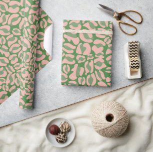 Green Leopard Print Cadeaupapier