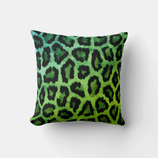 Green Leopard Print Sierkussen
