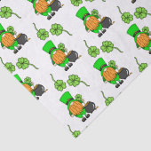 Green Leprechaun Gnome met Shamrock Tissuepapier (Detail)