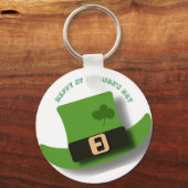Green Leprechaun Pet St Patrick's Day Sleutelhanger (Voorkant)