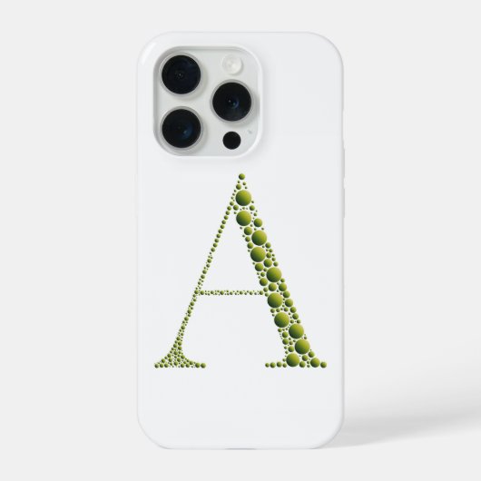 Green Letter A – Minimal Monogram Phone Case Desig (Verso)