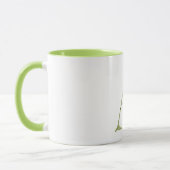 Green Letter A Mug – Minimal Gradient MonogramGift (Gauche)