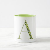 Green Letter A Mug – Minimal Gradient MonogramGift (Centre)