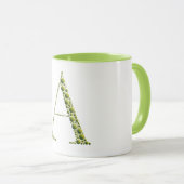 Green Letter A Mug – Minimal Gradient MonogramGift (Devant droit)